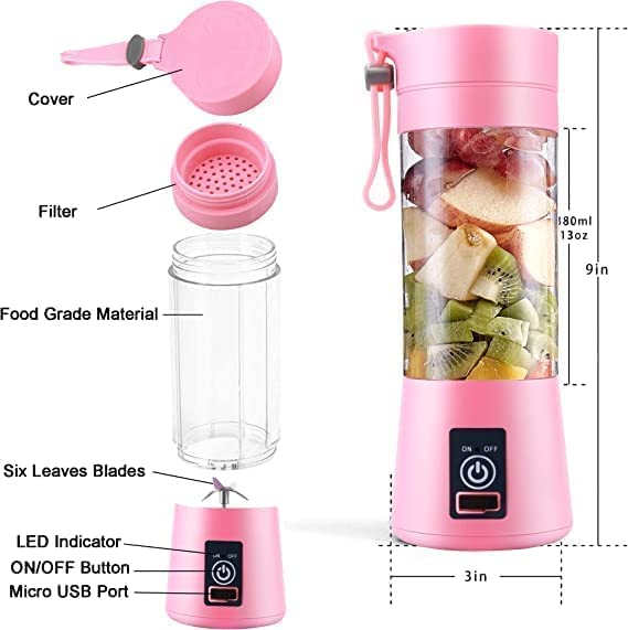 PortableBlender USB Rechargeable Mini JuicerBlender Electric Juicer