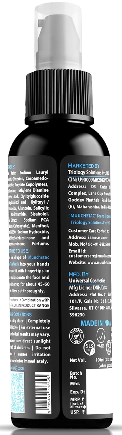 mushtaq Face Wash for Men | Fight Acne & Pimples, Brighten Skin,